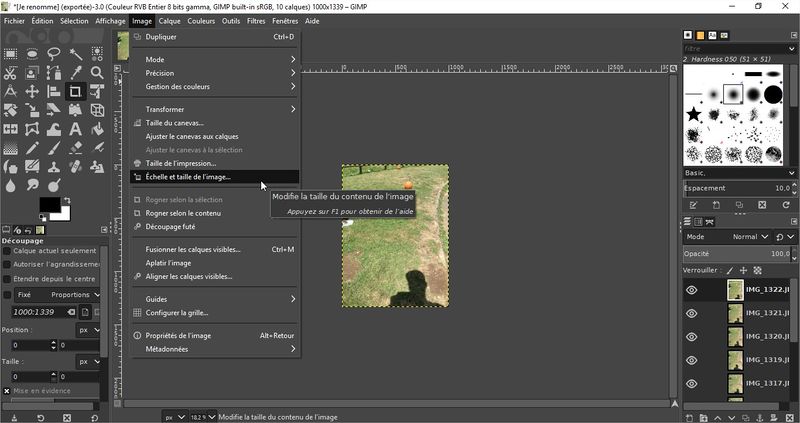 Créer un GIF avec GIMP redimensioner image.jpg