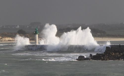 Tempête hivernale en Bretagne (Finistère).